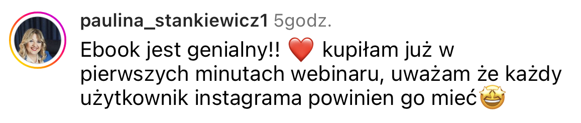 Opinia klientki - zrzut wiadomości 6