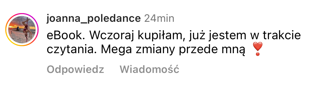 Opinia klientki - zrzut wiadomości 5