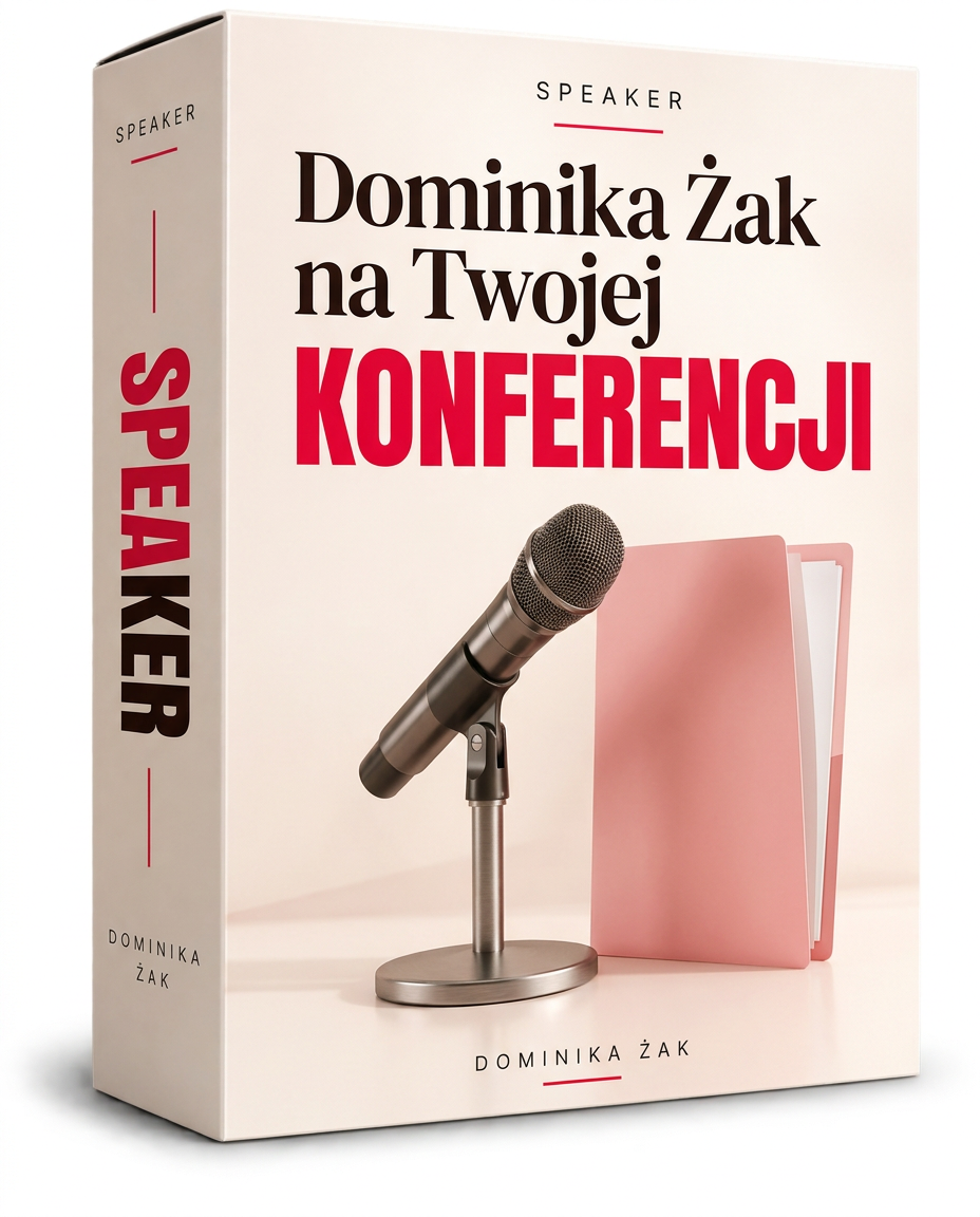 Wystąpienia Dominiki Żak: pudełko produktu Speaker